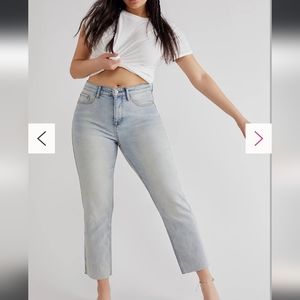 Free People Curvy High Rise Vintage Straight Jeans